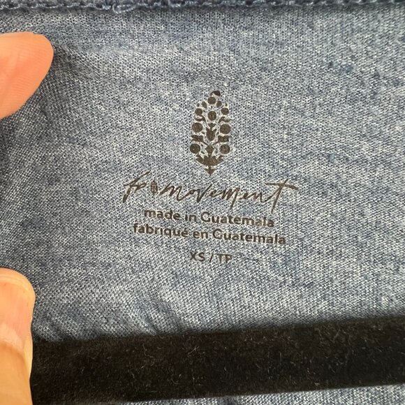 Free People Movement City Vibes Oversized Tee Top Blueberry Women’s Size XS - Picture 7 of 13